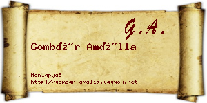 Gombár Amália névjegykártya